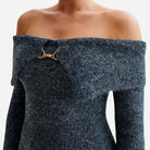 Lavinque Dress Robe Pull Longue | Épaules Dénudées | Élégante et Sculptante