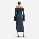 Lavinque Dress Robe Pull Longue | Épaules Dénudées | Élégante et Sculptante
