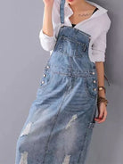 Lavinque Dress Robe Salopette en Jean | Esprit Décontracté | Style Vintage