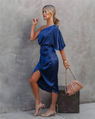 Lavinque Dress Robe Satinée Asymétrique | Élégante | Fluide et Sophistiquée
