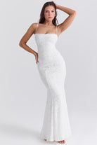 Lavinque Dress Robe Sirène Blanche | Dentelle | Élégante et Féminine