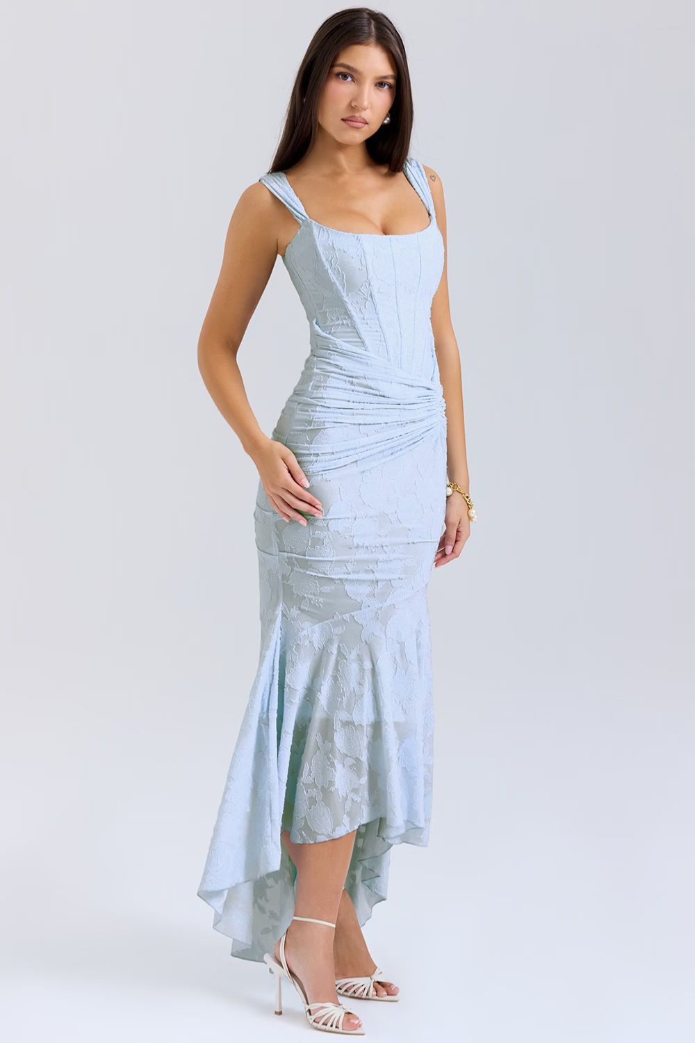 Lavinque Dress Robe Sirène Rose | Fendue Asymétrique | Séduisante et Élancée