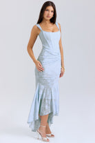 Lavinque Dress Robe Sirène Rose | Fendue Asymétrique | Séduisante et Élancée