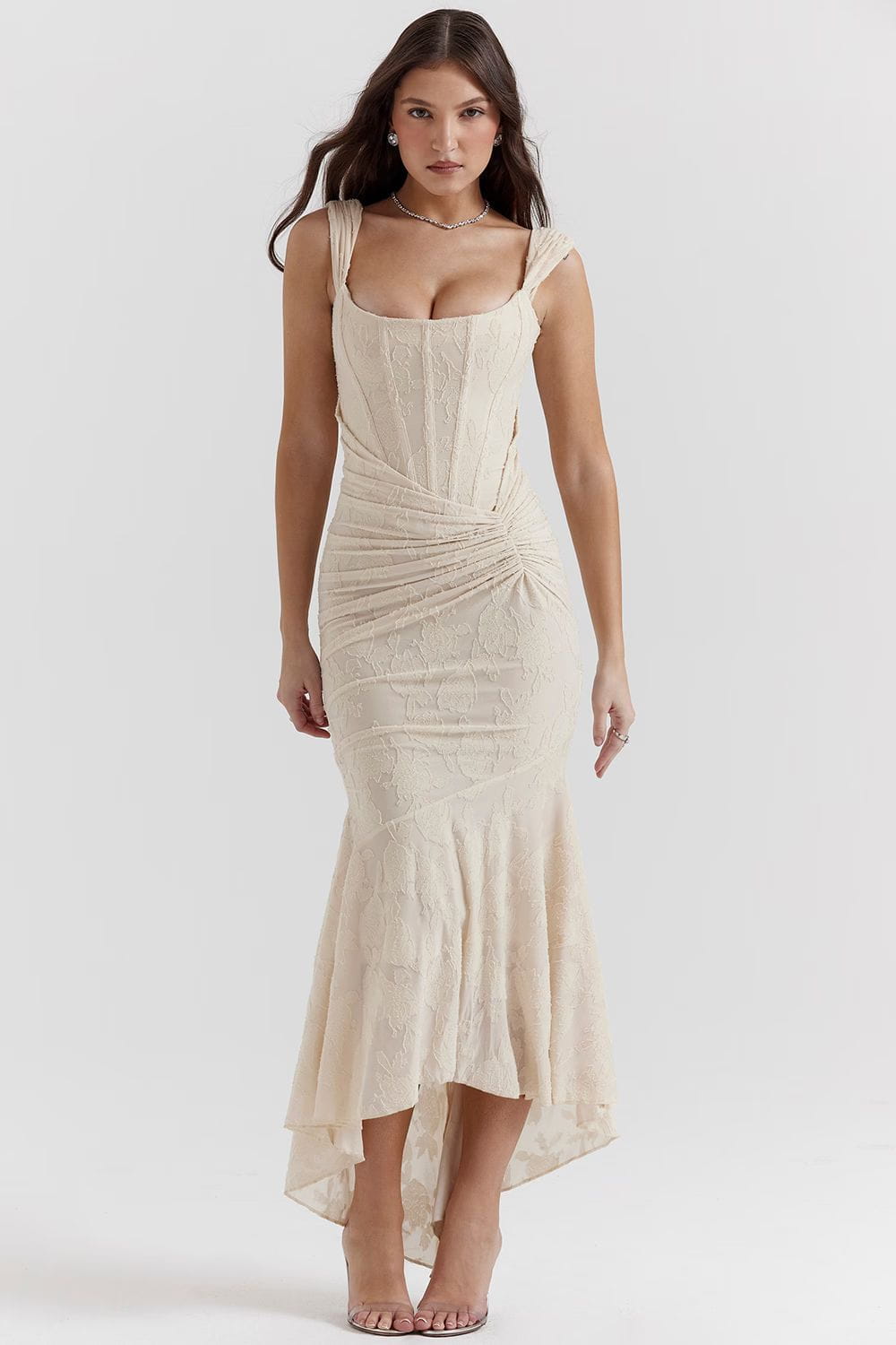 Lavinque Dress Robe Sirène Rose | Fendue Asymétrique | Séduisante et Élancée