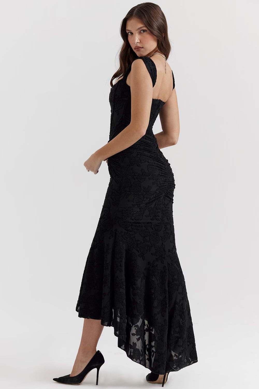 Lavinque Dress Robe Sirène Rose | Fendue Asymétrique | Séduisante et Élancée