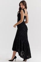 Lavinque Dress Robe Sirène Rose | Fendue Asymétrique | Séduisante et Élancée