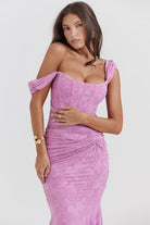 Lavinque Dress Robe Sirène Rose | Fendue Asymétrique | Séduisante et Élancée