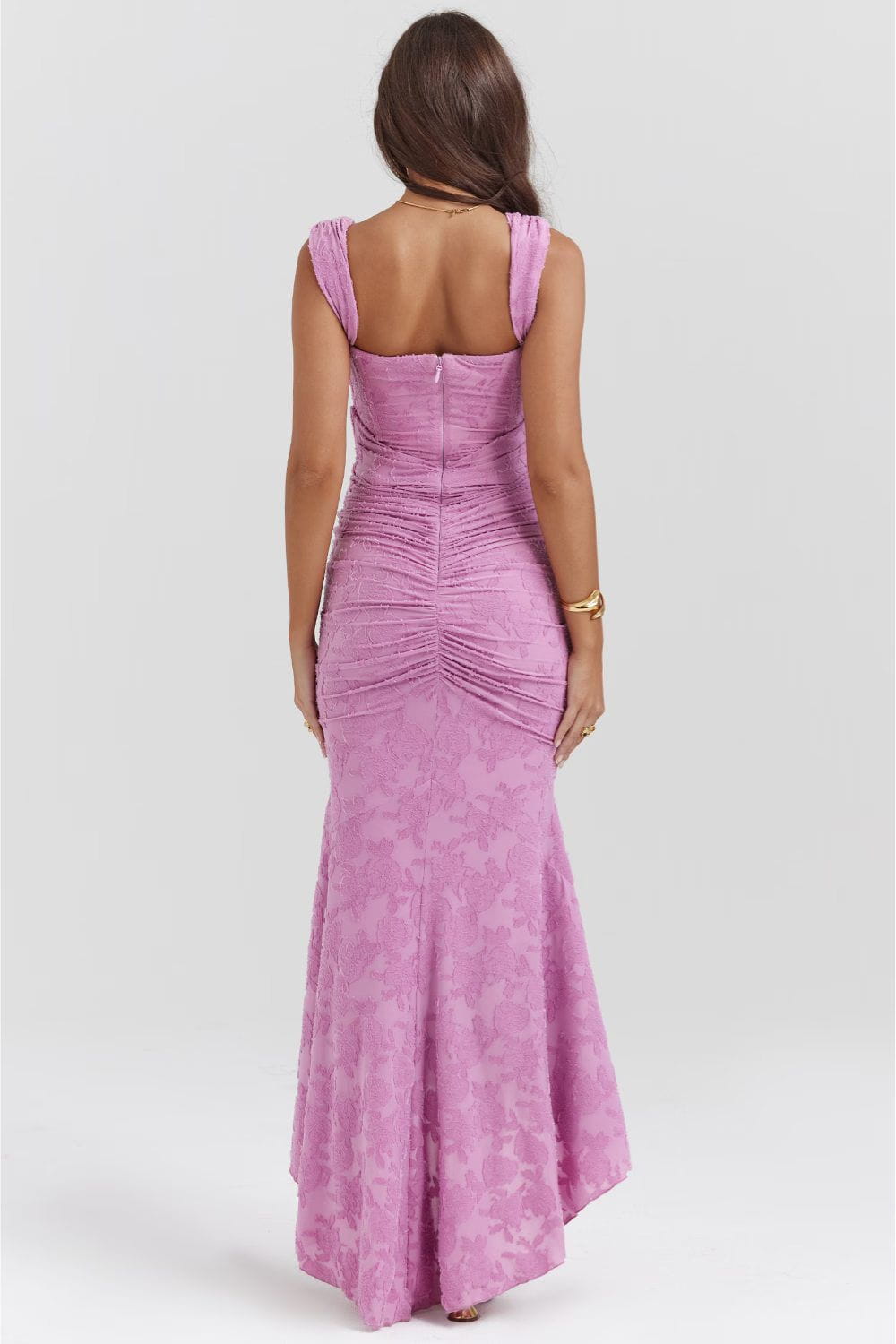 Lavinque Dress Robe Sirène Rose | Fendue Asymétrique | Séduisante et Élancée