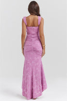Lavinque Dress Robe Sirène Rose | Fendue Asymétrique | Séduisante et Élancée