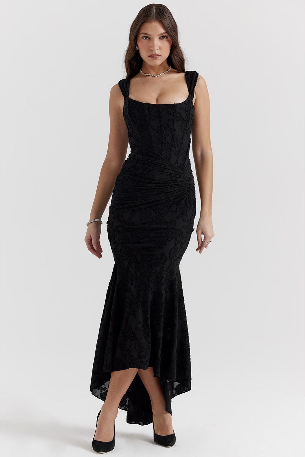 Lavinque Dress Robe Sirène Rose | Fendue Asymétrique | Séduisante et Élancée