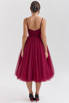 Lavinque Dress Robe Tulle Bordeaux | Volumineuse | Glamour et Séduisante
