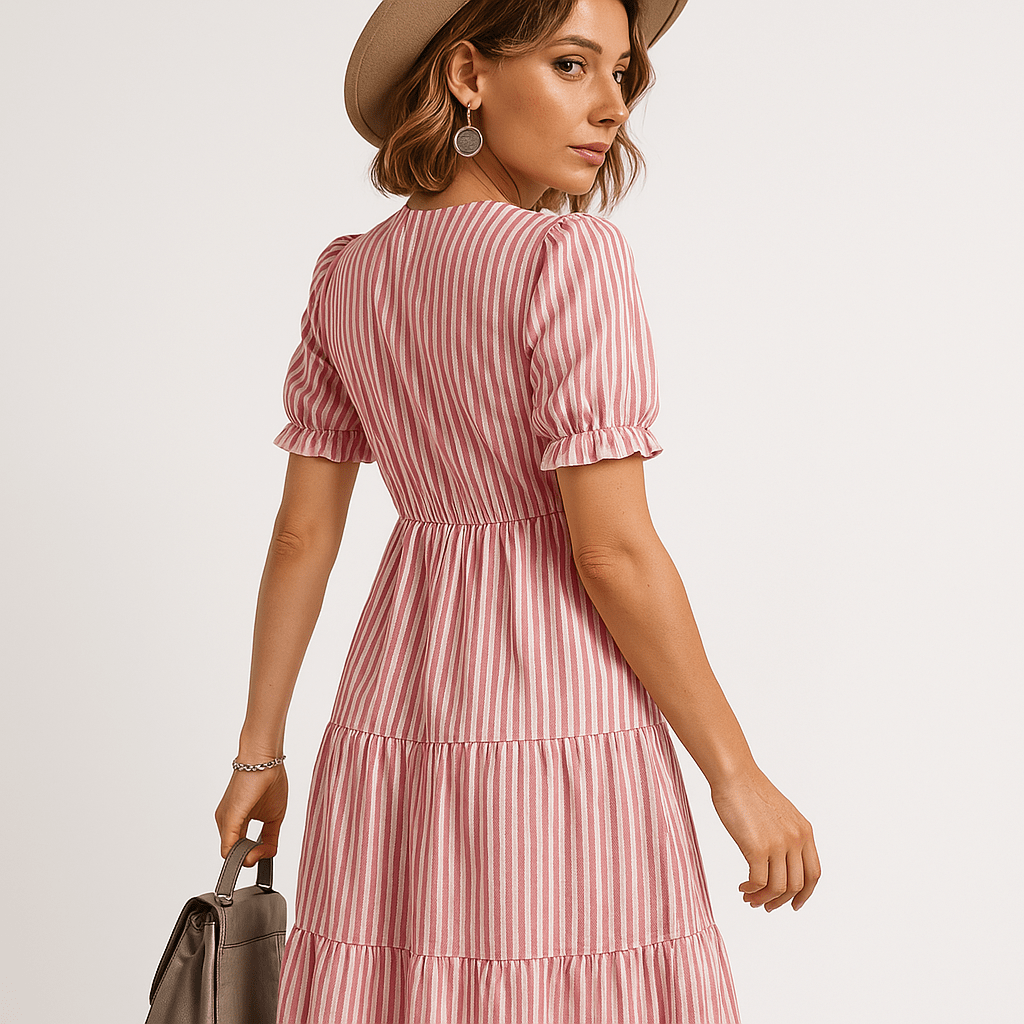 Lavinque Dress Robe Volants Bleu Clair | 100% Coton | Légère & Féminine
