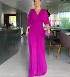Lavinque Dress Rose foncé / XS Robe Longue Plissée | Fluide | Élégante et Moderne