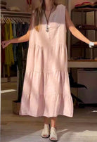 Lavinque Dress Rose / M Robe Longue Bohème Femme | Légèreté | Élégance Décontractée