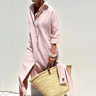 Lavinque Dress Rose / S Robe Chemise en Coton | Légèreté & Élégance | Parfaite pour l'Été