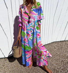 Lavinque Dress Rose / S Robe Longue Fluide | Imprimé Coloré | Élégance Bohème
