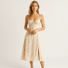 Lavinque Dress Rose / S Robe Midi Noire | Bretelles | Élégance Intemporelle