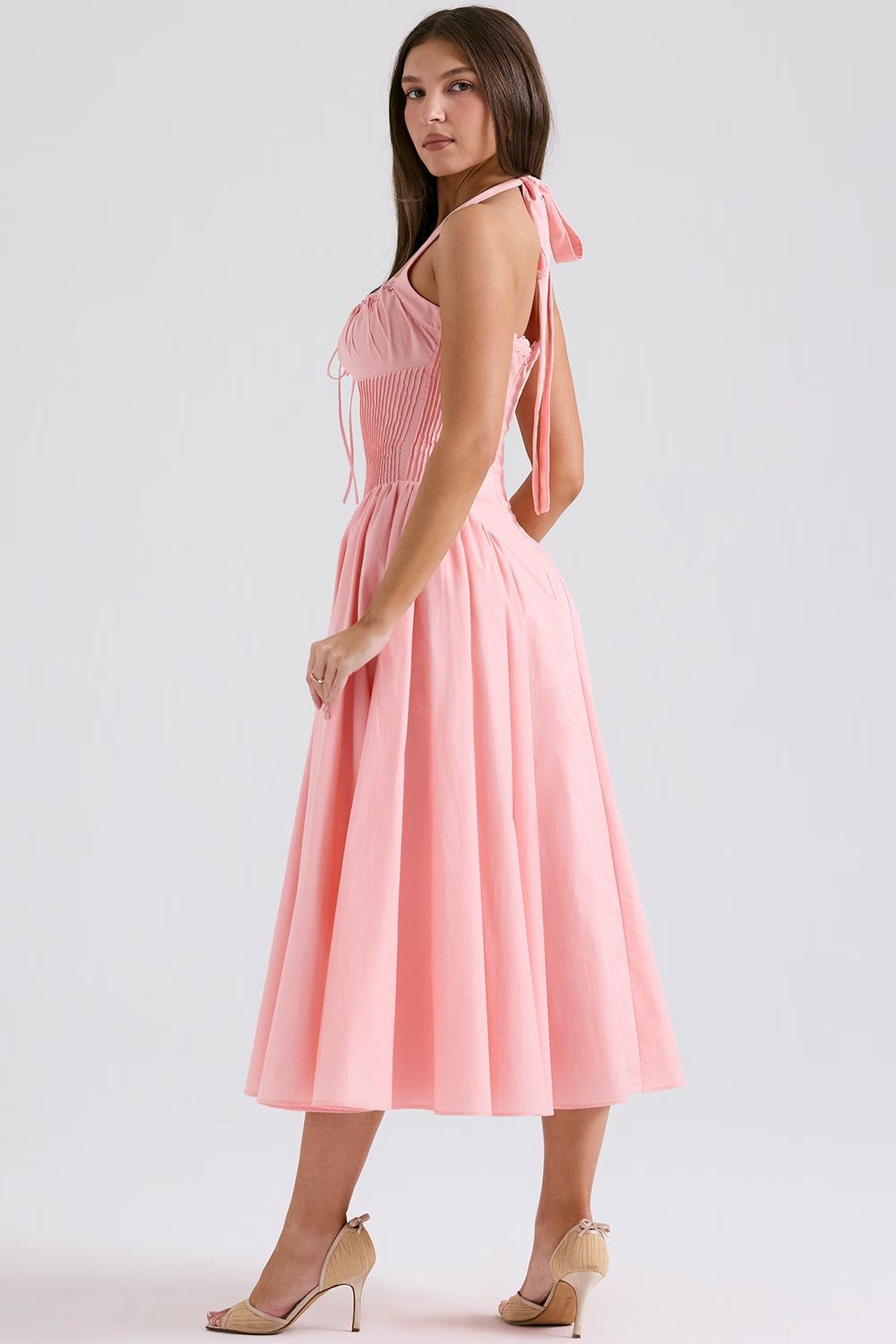Lavinque Dress Rose / XS Robe Dos Nu Rose | Vintage | Élégante et Féminine