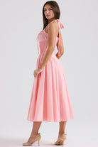 Lavinque Dress Rose / XS Robe Dos Nu Rose | Vintage | Élégante et Féminine