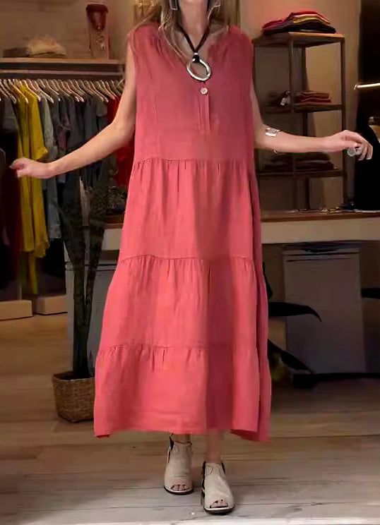 Lavinque Dress Rouge / M Robe Longue Bohème | Fluide & Légère | Idéale pour l'Été