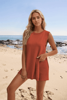 Lavinque Dress Rouge / S Robe Courte Sans Manches | Décontractée & Légère | Parfaite pour l'Été