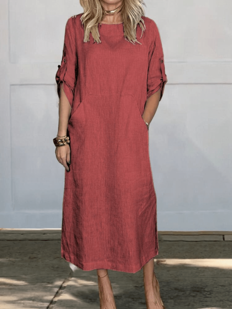 Lavinque Dress Rouge / S Robe Longue Décontractée | Bleu | Légère et Élégante