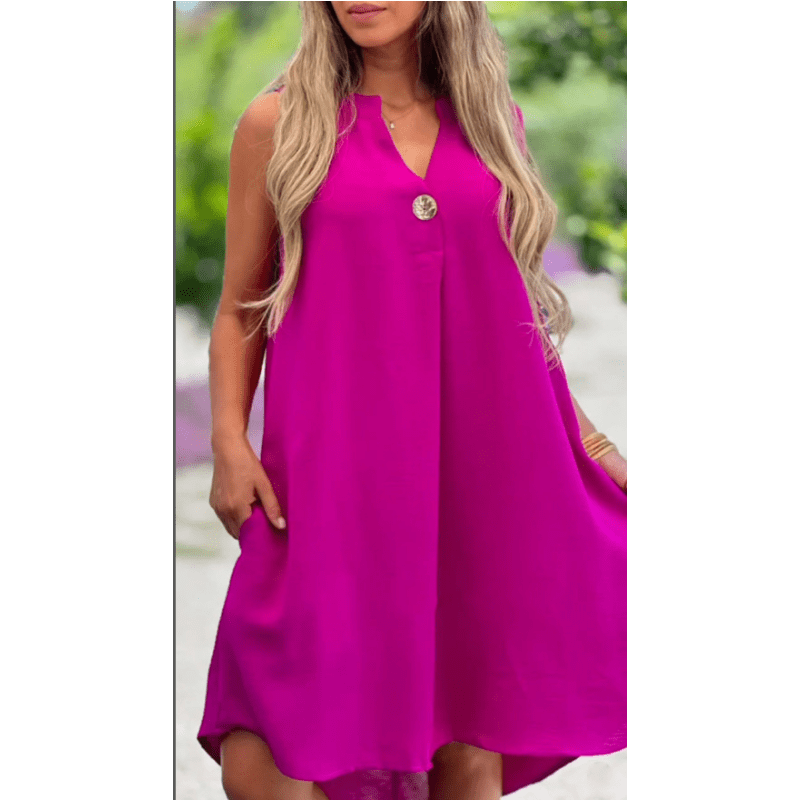 Lavinque Dress Rouge / S Robe Trapèze Fluide | Décontractée | Légère et Confortable