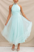 Lavinque Dress Vert / S Robe de Soirée en Tulle | Rose Fuchsia | Élégance et Légèreté