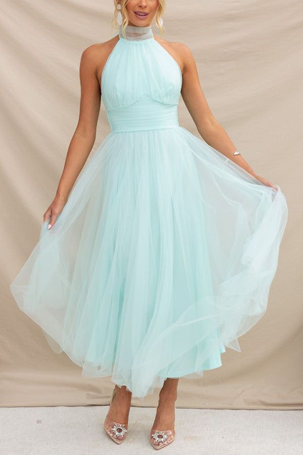 Lavinque Dress Vert / S Robe de Soirée en Tulle | Rose Fuchsia | Élégance et Légèreté