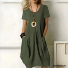 Lavinque Dress Vert / S Robe Décontractée Verte | Coupe Boule | Confortable et Stylée