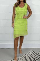 Lavinque Dress Vert / S Robe Frangée Femme | Élégance | Tendance et Chic