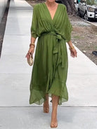 Lavinque Dress Vert / S Robe Longue Bohème | Élégance Flottante | Tissu Léger & Fluide