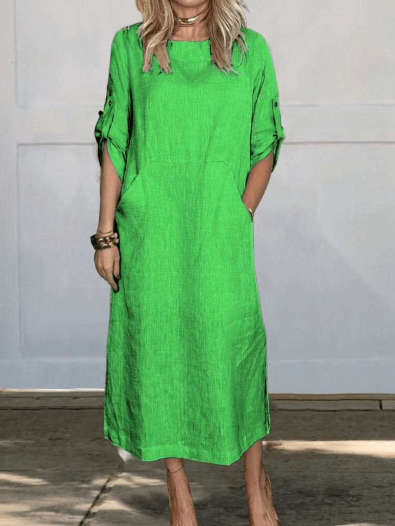 Lavinque Dress Vert / S Robe Longue Décontractée | Bleu | Légère et Élégante