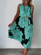 Lavinque Dress Vert / S Robe Midi Femme | Fluide & Légère | Imprimé Floral