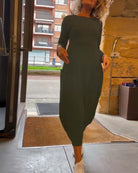 Lavinque Dress Vert / XS Robe Longue Ample | Élégance | Confort et Minimalisme