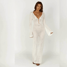 Lavinque Dress XS Robe Longue en Crochet | Transparente | Bohème et Élégante