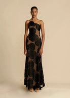 Lavinque Dresses Robe Bustier Longue | Tulle Transparent & Velours | Glamour Floral