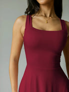 Lavinque Dresses Robe Noire Évasée | Sans Manches | Élégance Intemporelle