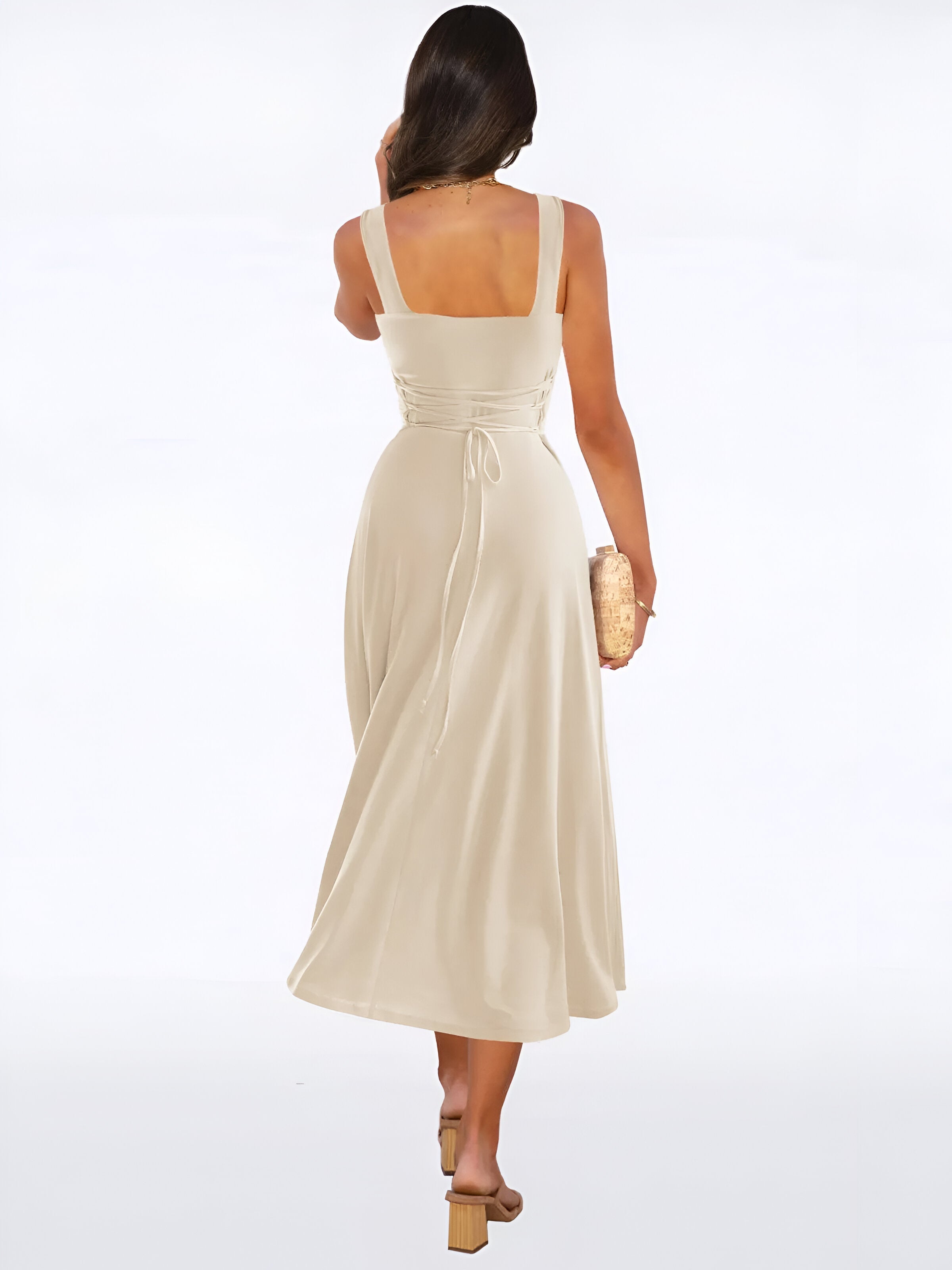 Lavinque Dresses Robe Noire Évasée | Sans Manches | Élégance Intemporelle