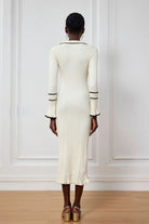 Lavinque Dresses Robe Tricotée Écrue | Boutonnée | Élégance Parisienne et Confort