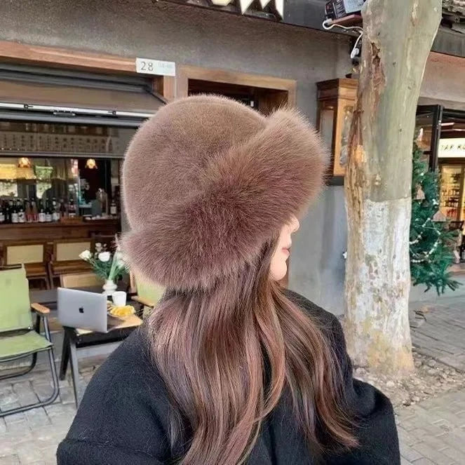 Lavinque Hats Marron clair Chapeau d’Hiver en Fausse Fourrure | Élégance & Chaleur | Luxe Douillet