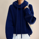 Lavinque Hoodies Bleu foncé / S Sweat à Capuche Oversize en Laine | Confort | Doux et Tendance