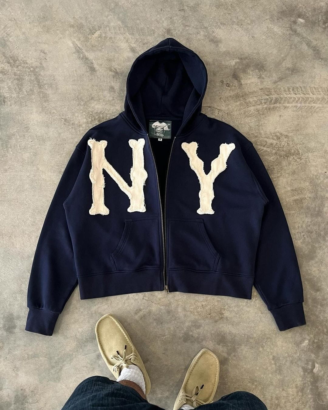 Lavinque Hoodies Bleu / S Hoodie Zippé NY Bleu Marine | Capuche & Style Urbain | Confort Streetwear