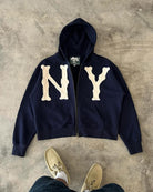 Lavinque Hoodies Bleu / S Hoodie Zippé NY Bleu Marine | Capuche & Style Urbain | Confort Streetwear
