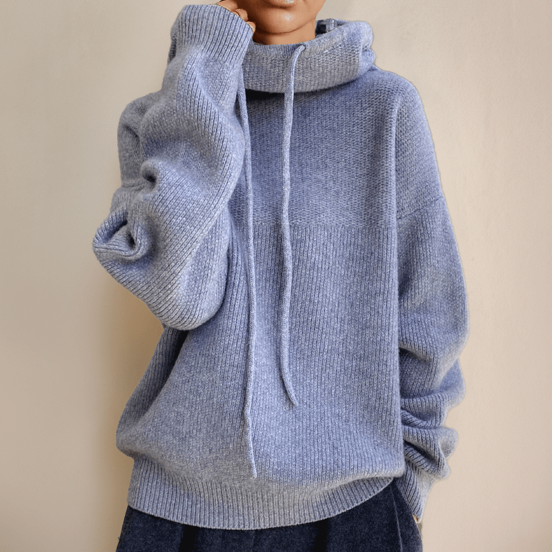 Lavinque Hoodies Bleu / S Sweat à Capuche Oversize en Laine | Confort | Doux et Tendance