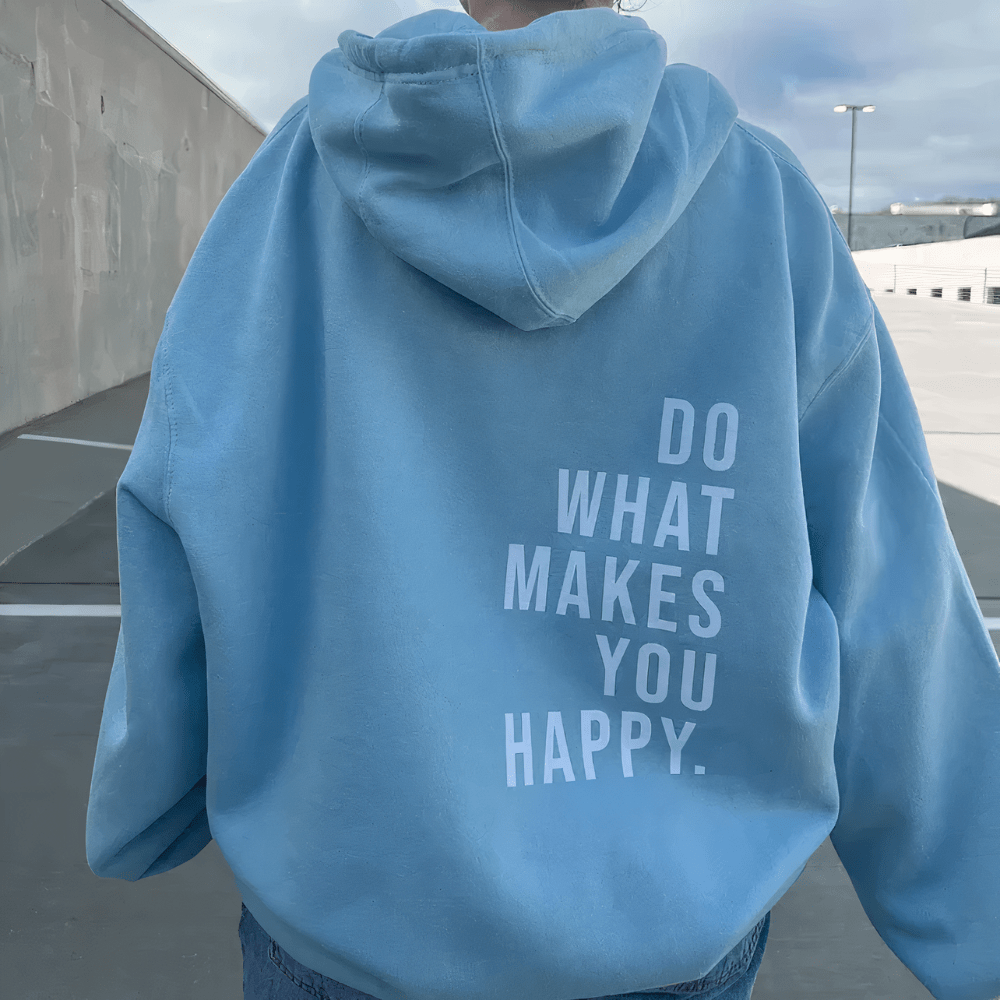 Lavinque Hoodies Bleu / XS Sweat Oversize | Capuche & Message Positif | Confort & Style Décontracté