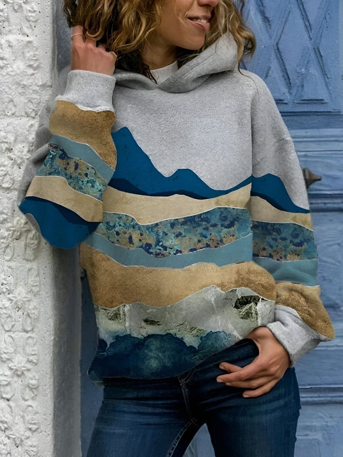 Lavinque Hoodies Couleur mixte / S Sweat à Capuche Paysage | Original | Doux et Chaleureux