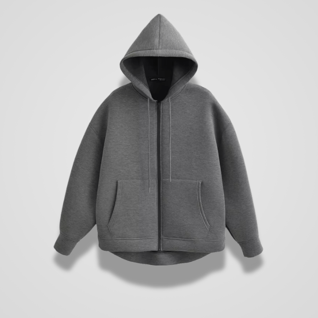 Lavinque Hoodies Gris foncé / XS Hoodie Zippé Polaire Gris | Capuche & Poches | Chaud & Minimaliste