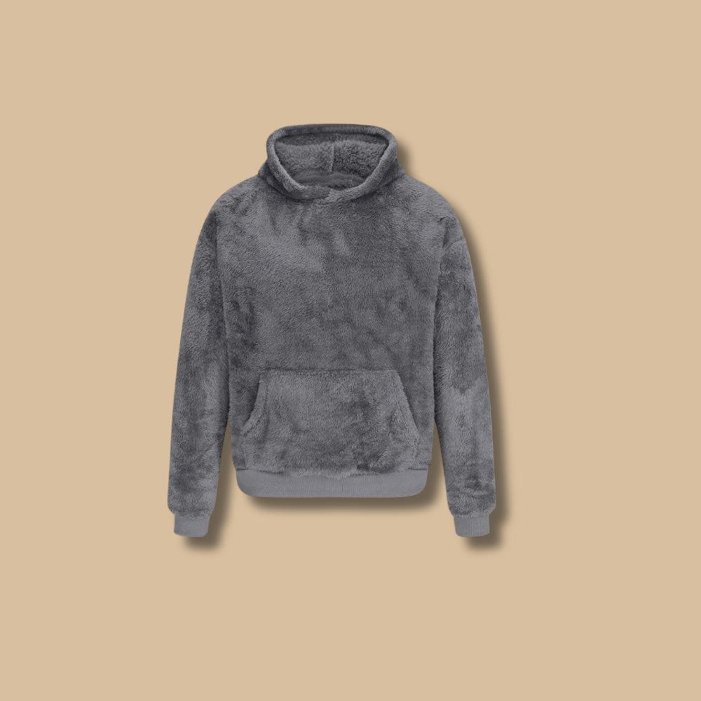 Lavinque Hoodies Gris / S Sweat à Capuche en Fausse Fourrure | Confort | Doux et Chaleureux