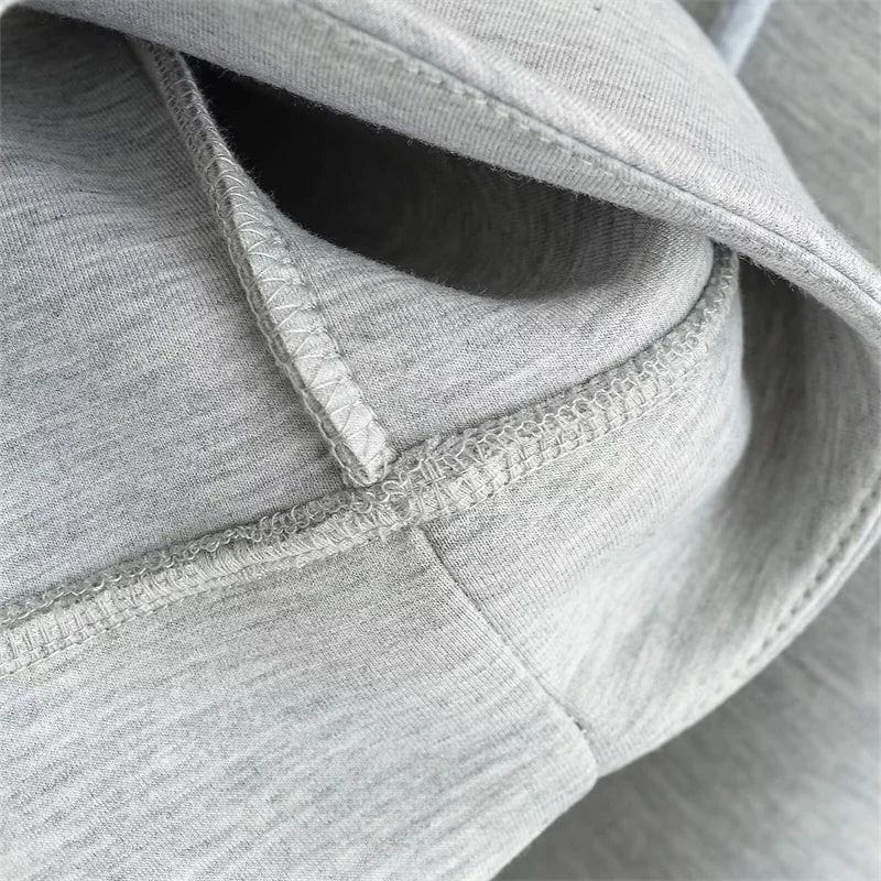 Lavinque Hoodies Hoodie Zippé Polaire Gris | Capuche & Poches | Chaud & Minimaliste
